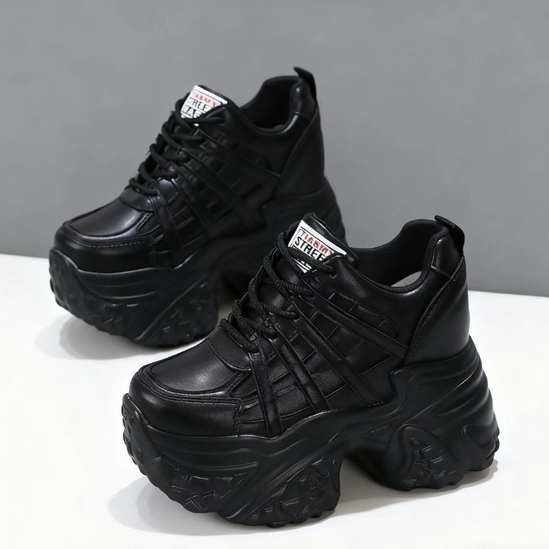 Leather Sneaker Care Kit - 2026 Neu 10M 12CM Echtleder Plateau-Keilabsatz